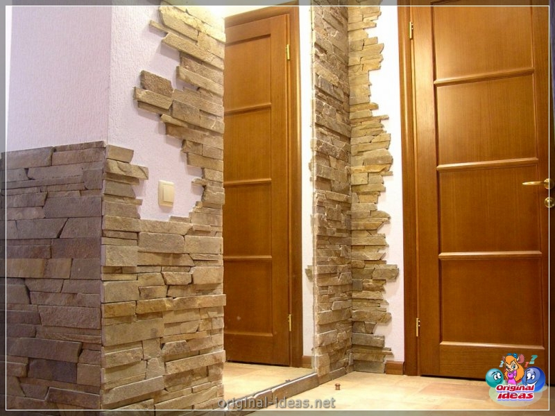 Decoración del pasillo con una piedra - 105 fotos de opciones de decoración hechas (decoración, pasillo, piedra, fotos) Decoración del pasillo con una piedra - 105 fotos de opciones de decoración hechas