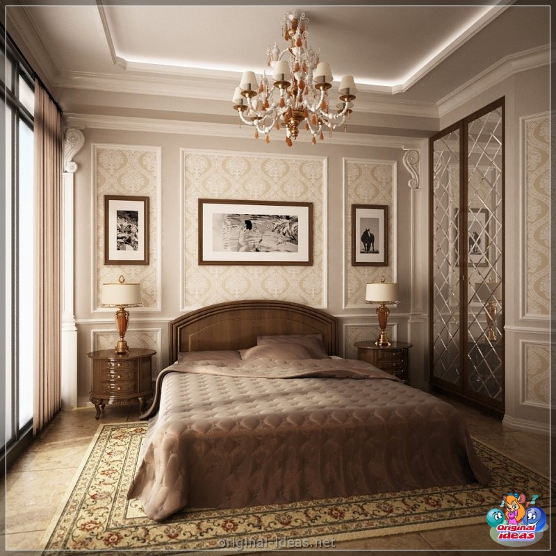 Classic bedrooms - a catalog of the best options and stylish design (100 photos) (classic, bedrooms, design, photos, bedroom classic style) Classic bedrooms - a catalog of the best options and stylish design (100 photos)