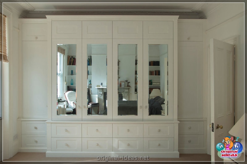 Wardrobe with a mirror - 75 photos of unusual novelties of stylish design (wardrobe, mirror, photos, stylish, design) Wardrobe with a mirror - 75 photos of unusual novelties of stylish design