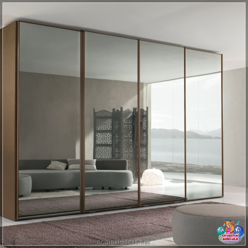 Wardrobe with a mirror - 75 photos of unusual novelties of stylish design (wardrobe, mirror, photos, stylish, design) Wardrobe with a mirror - 75 photos of unusual novelties of stylish design
