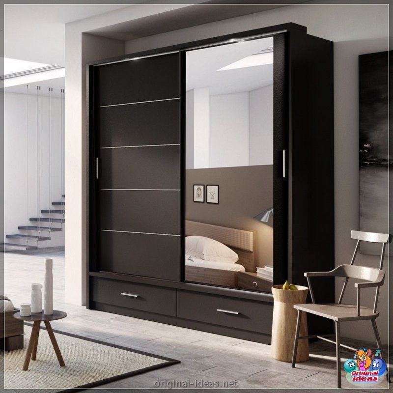 Wardrobe with a mirror - 75 photos of unusual novelties of stylish design (wardrobe, mirror, photos, stylish, design) Wardrobe with a mirror - 75 photos of unusual novelties of stylish design
