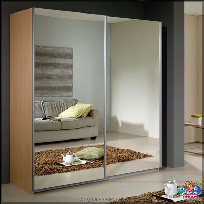 Wardrobe with a mirror - 75 photos of unusual novelties of stylish design (wardrobe, mirror, photos, stylish, design) Wardrobe with a mirror - 75 photos of unusual novelties of stylish design