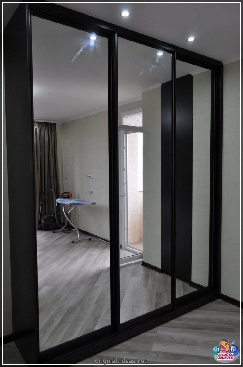 Wardrobe with a mirror - 75 photos of unusual novelties of stylish design (wardrobe, mirror, photos, stylish, design) Wardrobe with a mirror - 75 photos of unusual novelties of stylish design