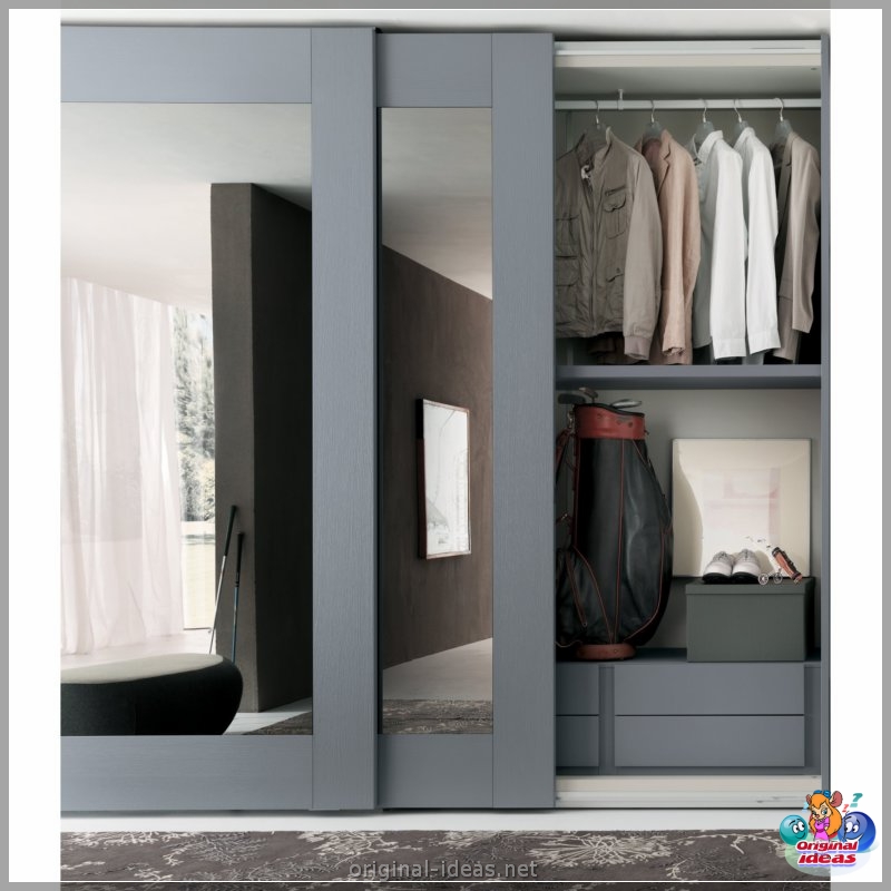 Wardrobe with a mirror - 75 photos of unusual novelties of stylish design (wardrobe, mirror, photos, stylish, design) Wardrobe with a mirror - 75 photos of unusual novelties of stylish design