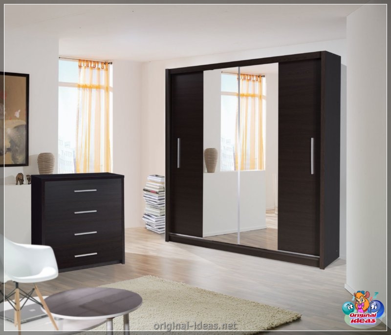 Wardrobe with a mirror - 75 photos of unusual novelties of stylish design (wardrobe, mirror, photos, stylish, design) Wardrobe with a mirror - 75 photos of unusual novelties of stylish design