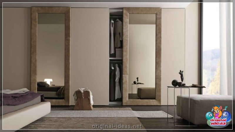 Wardrobe with a mirror - 75 photos of unusual novelties of stylish design (wardrobe, mirror, photos, stylish, design) Wardrobe with a mirror - 75 photos of unusual novelties of stylish design
