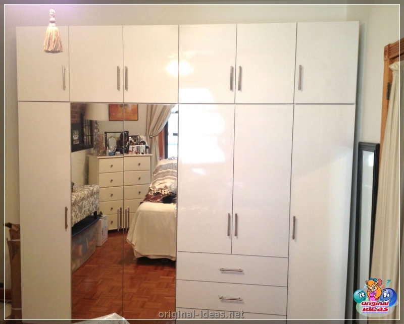 Wardrobe with a mirror - 75 photos of unusual novelties of stylish design (wardrobe, mirror, photos, stylish, design) Wardrobe with a mirror - 75 photos of unusual novelties of stylish design