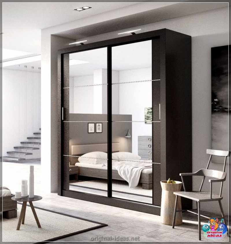 Wardrobe with a mirror - 75 photos of unusual novelties of stylish design (wardrobe, mirror, photos, stylish, design) Wardrobe with a mirror - 75 photos of unusual novelties of stylish design