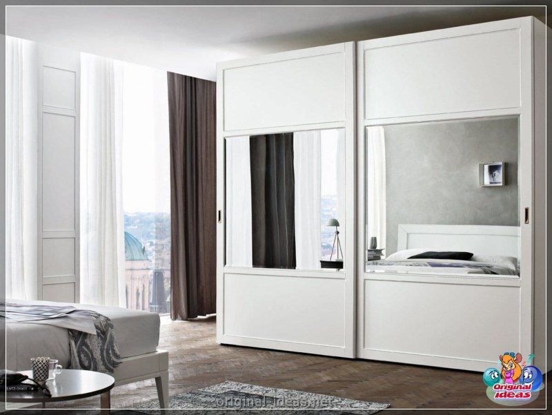 Wardrobe with a mirror - 75 photos of unusual novelties of stylish design (wardrobe, mirror, photos, stylish, design) Wardrobe with a mirror - 75 photos of unusual novelties of stylish design