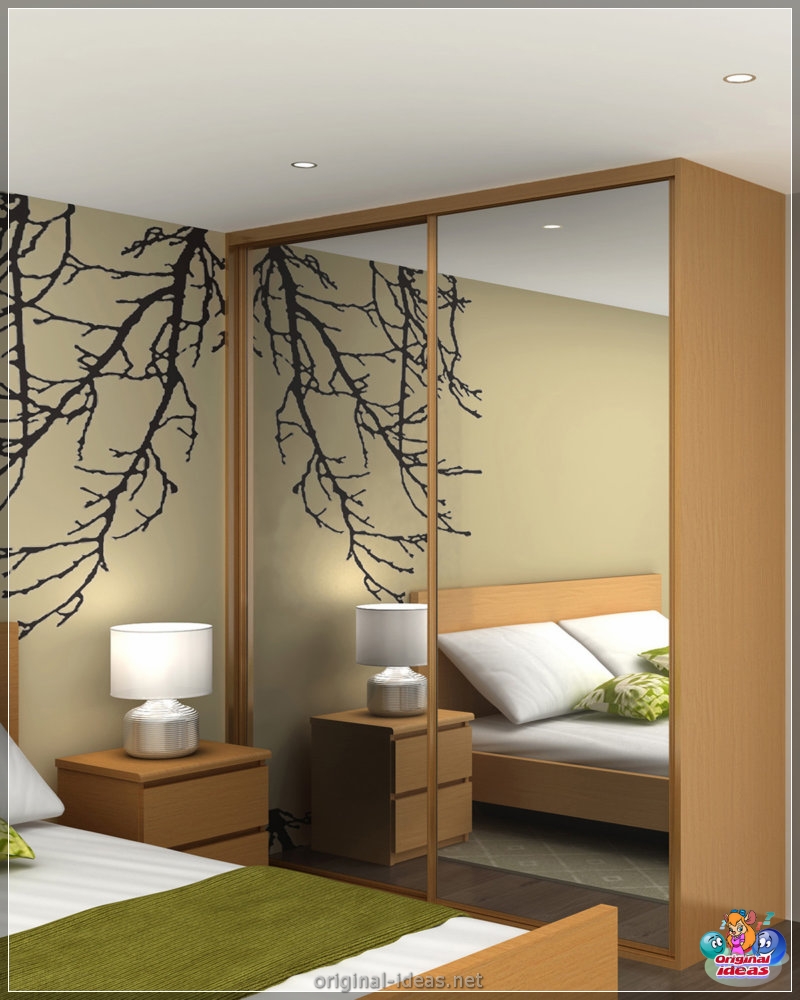 Wardrobe with a mirror - 75 photos of unusual novelties of stylish design (wardrobe, mirror, photos, stylish, design) Wardrobe with a mirror - 75 photos of unusual novelties of stylish design