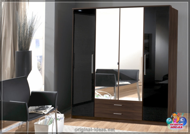 Wardrobe with a mirror - 75 photos of unusual novelties of stylish design (wardrobe, mirror, photos, stylish, design) Wardrobe with a mirror - 75 photos of unusual novelties of stylish design