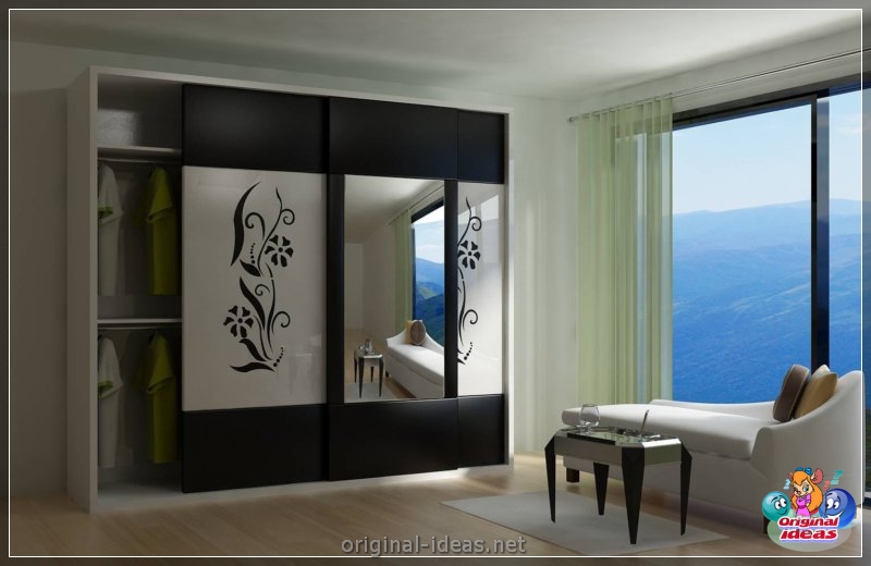 Wardrobe with a mirror - 75 photos of unusual novelties of stylish design (wardrobe, mirror, photos, stylish, design) Wardrobe with a mirror - 75 photos of unusual novelties of stylish design
