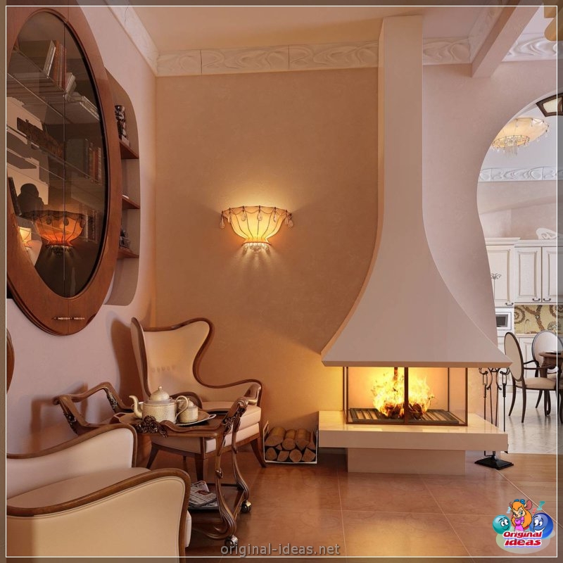 Sala de estar con chimenea: 80 fotos del estilo clásico en el nuevo diseño (sala, estar, chimenea, fotos) Sala de estar con chimenea: 80 fotos del estilo clásico en el nuevo diseño