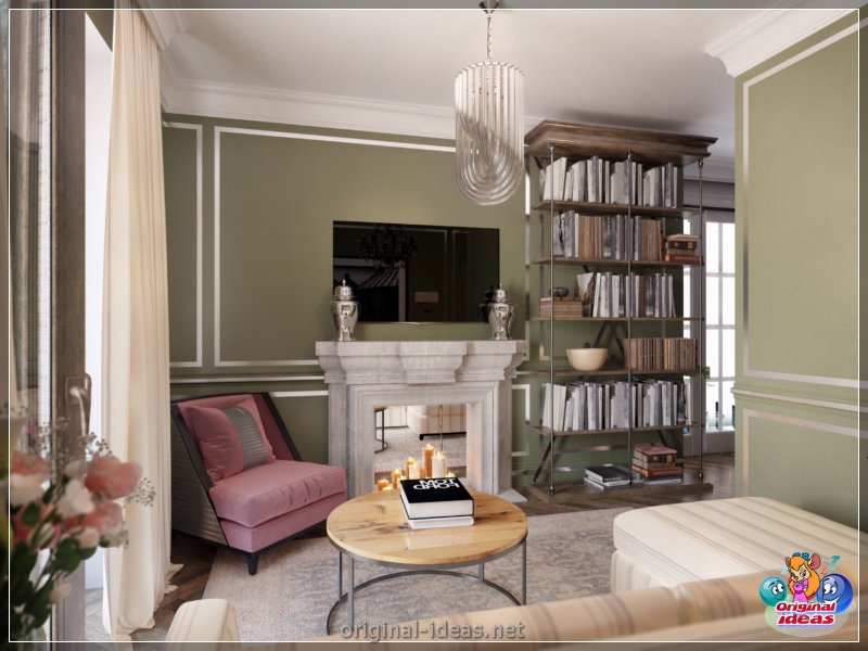 Sala de estar con chimenea: 80 fotos del estilo clásico en el nuevo diseño (sala, estar, chimenea, fotos) Sala de estar con chimenea: 80 fotos del estilo clásico en el nuevo diseño