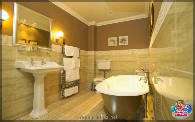 Baño en oro - 50 fotos de opciones combinadas en el interior (baño, fotos, interior, accesorios elementos decoración, baño colores dorados, combinación otros colores) Baño en oro - 50 fotos de opciones combinadas en el interior