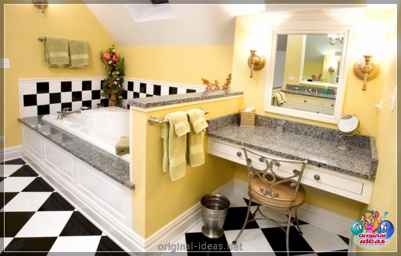 Baño en oro - 50 fotos de opciones combinadas en el interior (baño, fotos, interior, accesorios elementos decoración, baño colores dorados, combinación otros colores) Baño en oro - 50 fotos de opciones combinadas en el interior