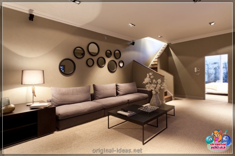 Mirror en la pared - 80 fotos de ideas de diseño originales (pared, diseño, Cómo elegir espejo, espejo fijación espejo, espejo para espejo) Mirror en la pared - 80 fotos de ideas de diseño originales