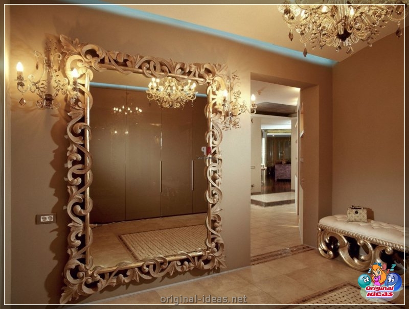 Mirror en la pared - 80 fotos de ideas de diseño originales (pared, diseño, Cómo elegir espejo, espejo fijación espejo, espejo para espejo) Mirror en la pared - 80 fotos de ideas de diseño originales