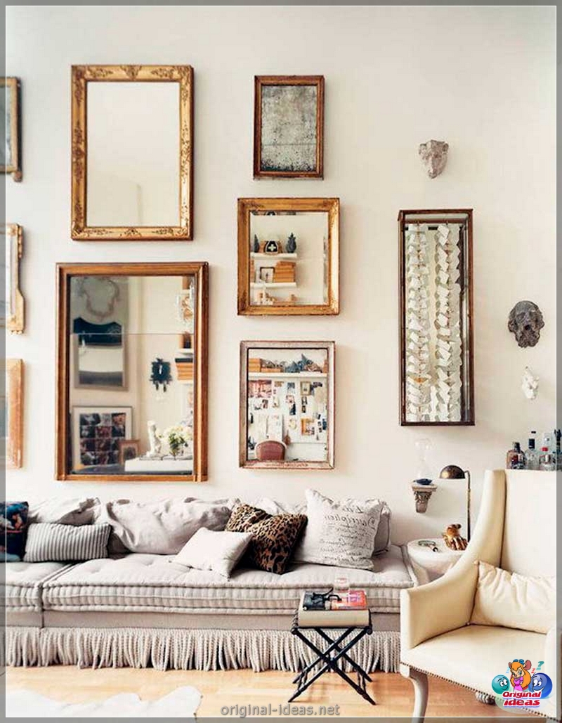 Mirror en la pared - 80 fotos de ideas de diseño originales (pared, diseño, Cómo elegir espejo, espejo fijación espejo, espejo para espejo) Mirror en la pared - 80 fotos de ideas de diseño originales