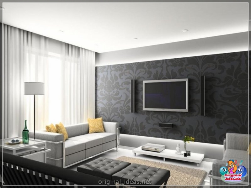 TV en la pared: ideas de diseño y combinación elegantes en el interior (pared, diseño, interior, para televisor pared) TV en la pared: ideas de diseño y combinación elegantes en el interior