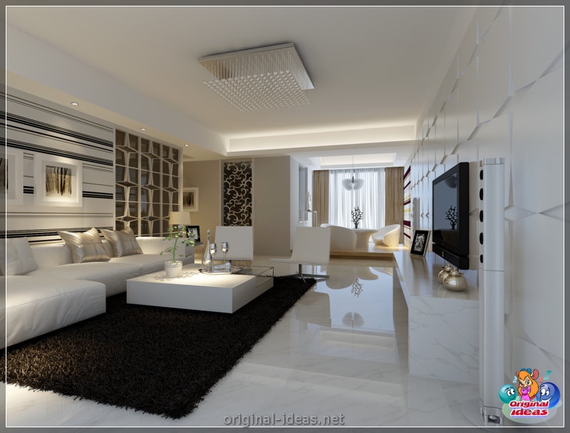 TV en la pared: ideas de diseño y combinación elegantes en el interior (pared, diseño, interior, para televisor pared) TV en la pared: ideas de diseño y combinación elegantes en el interior