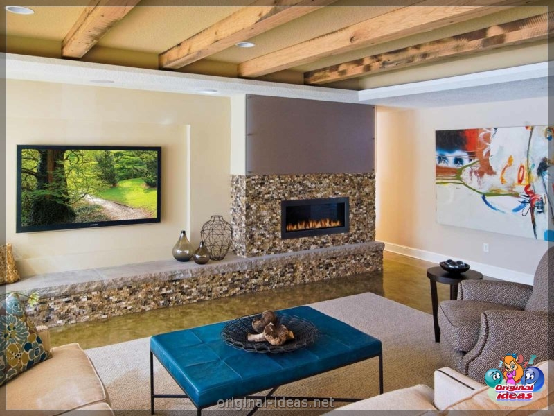 TV en la pared: ideas de diseño y combinación elegantes en el interior (pared, diseño, interior, para televisor pared) TV en la pared: ideas de diseño y combinación elegantes en el interior