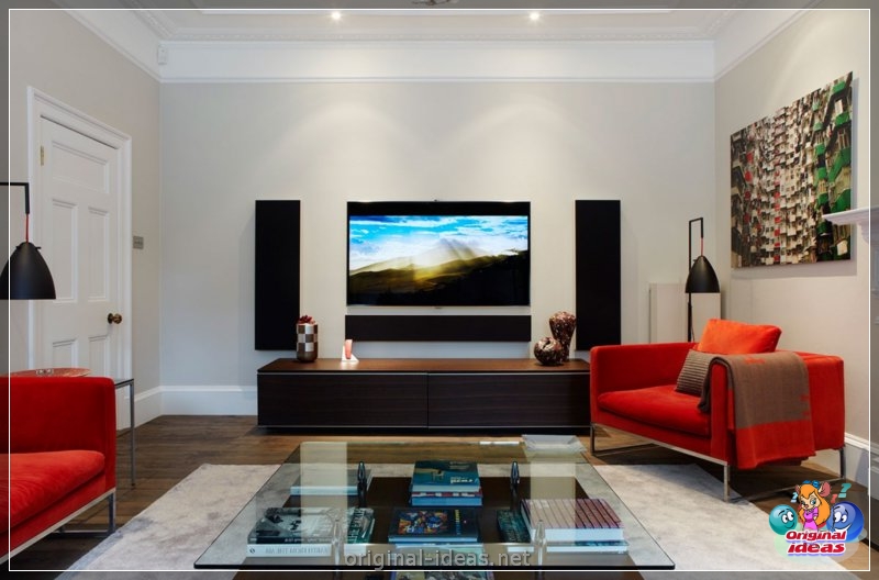 TV en la pared: ideas de diseño y combinación elegantes en el interior (pared, diseño, interior, para televisor pared) TV en la pared: ideas de diseño y combinación elegantes en el interior