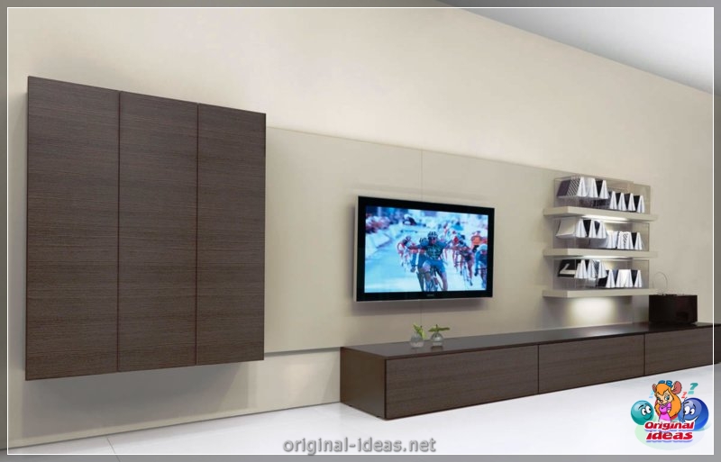 TV en la pared: ideas de diseño y combinación elegantes en el interior (pared, diseño, interior, para televisor pared) TV en la pared: ideas de diseño y combinación elegantes en el interior