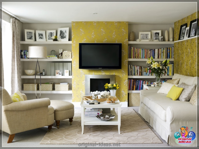 TV en la pared: ideas de diseño y combinación elegantes en el interior (pared, diseño, interior, para televisor pared) TV en la pared: ideas de diseño y combinación elegantes en el interior