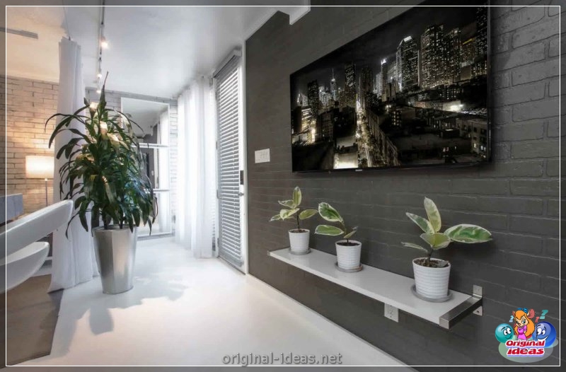 TV en la pared: ideas de diseño y combinación elegantes en el interior (pared, diseño, interior, para televisor pared) TV en la pared: ideas de diseño y combinación elegantes en el interior