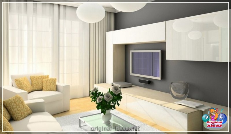 TV en la pared: ideas de diseño y combinación elegantes en el interior (pared, diseño, interior, para televisor pared) TV en la pared: ideas de diseño y combinación elegantes en el interior