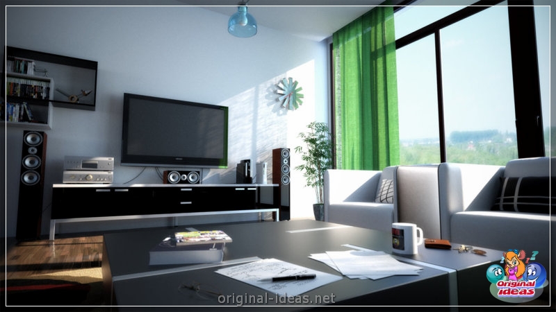 TV en la pared: ideas de diseño y combinación elegantes en el interior (pared, diseño, interior, para televisor pared) TV en la pared: ideas de diseño y combinación elegantes en el interior
