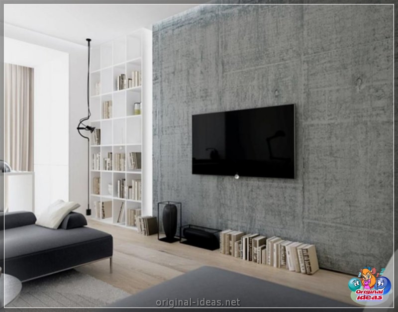 TV en la pared: ideas de diseño y combinación elegantes en el interior (pared, diseño, interior, para televisor pared) TV en la pared: ideas de diseño y combinación elegantes en el interior