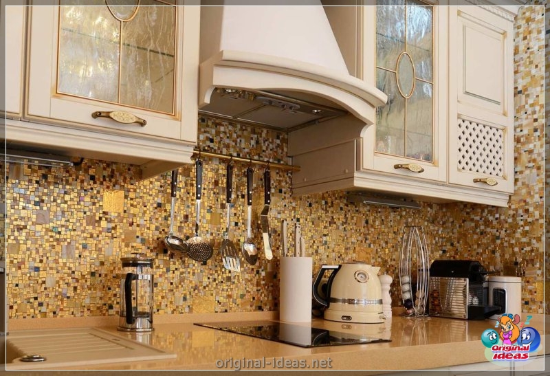 Golden color of the walls - 70 photos of options for the perfect combination (golden, color, walls, combination, combination golden other, combination golden other shades) Golden color of the walls - 70 photos of options for the perfect combination