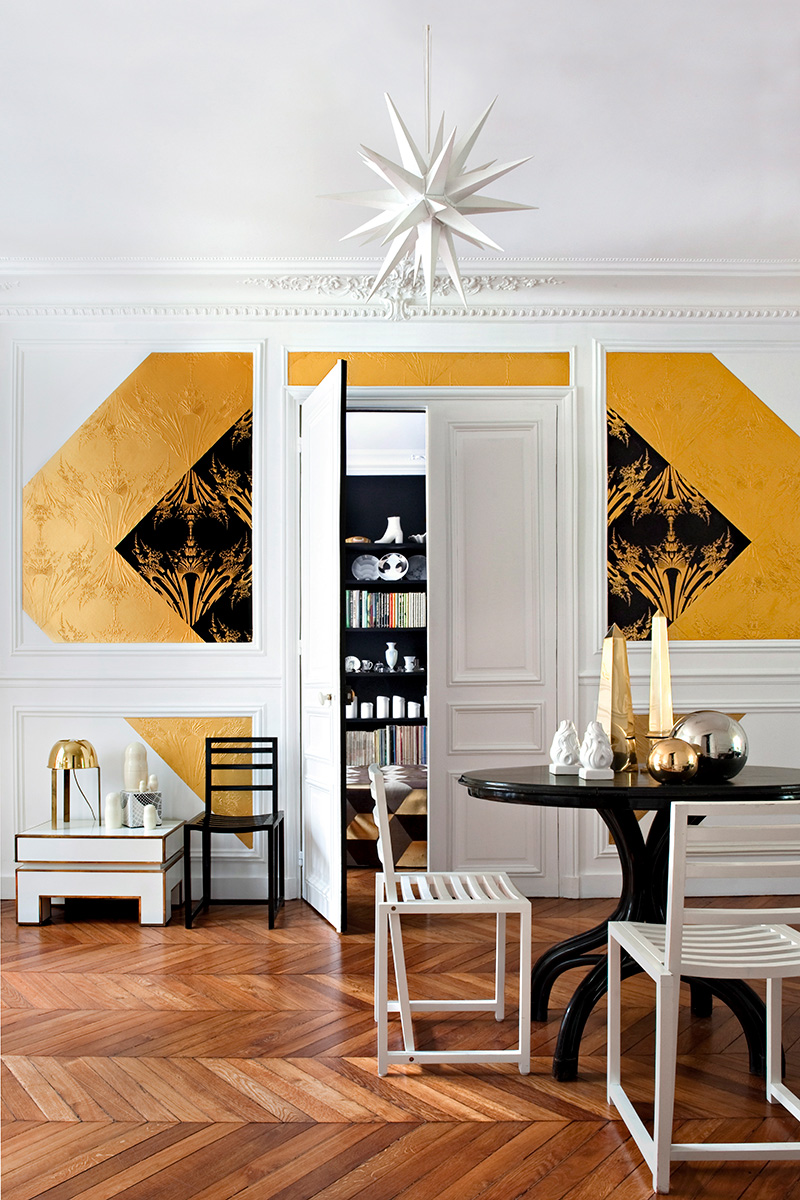 Golden color of the walls - 70 photos of options for the perfect combination (golden, color, walls, combination, combination golden other, combination golden other shades) Golden color of the walls - 70 photos of options for the perfect combination