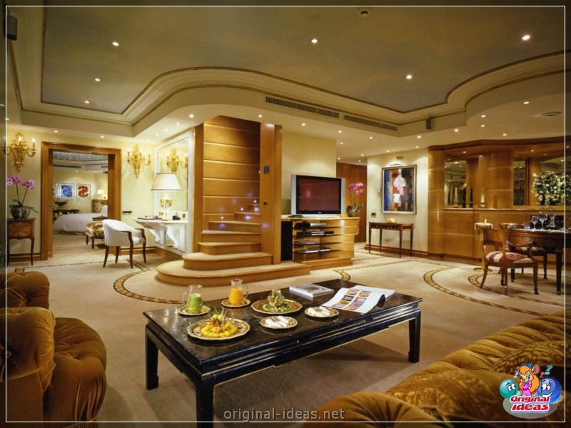 Golden color of the walls - 70 photos of options for the perfect combination (golden, color, walls, combination, combination golden other, combination golden other shades) Golden color of the walls - 70 photos of options for the perfect combination