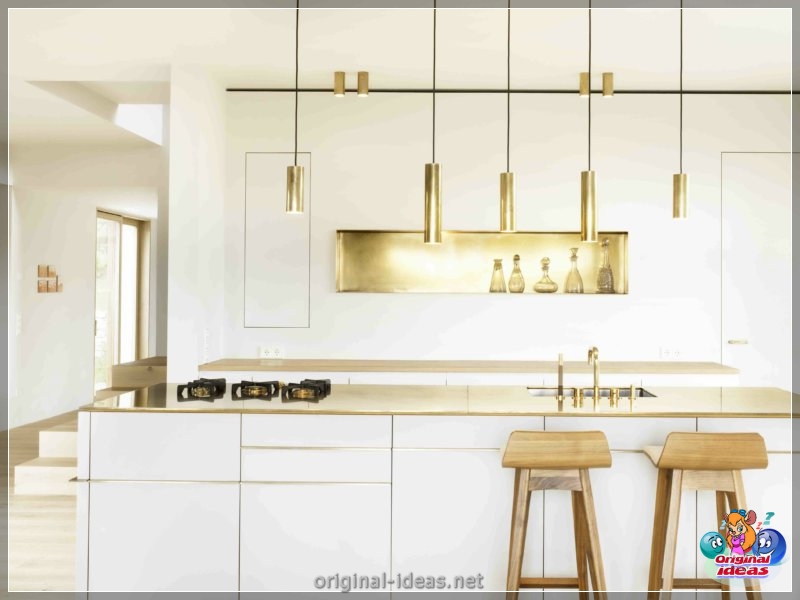 Golden color of the walls - 70 photos of options for the perfect combination (golden, color, walls, combination, combination golden other, combination golden other shades) Golden color of the walls - 70 photos of options for the perfect combination