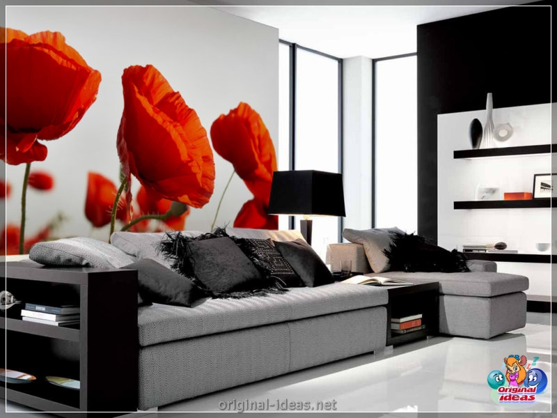 Las flores en la pared son las ideas de diseño más coloridas (68 fotos de opciones) (flores, pared, diseño, opciones, plantilla plantilla está) Las flores en la pared son las ideas de diseño más coloridas (68 fotos de opciones)
