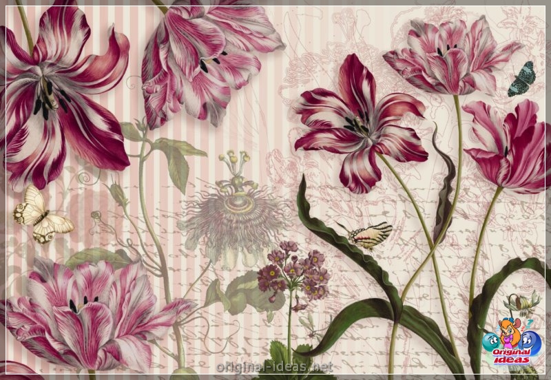 Las flores en la pared son las ideas de diseño más coloridas (68 fotos de opciones) (flores, pared, diseño, opciones, plantilla plantilla está) Las flores en la pared son las ideas de diseño más coloridas (68 fotos de opciones)