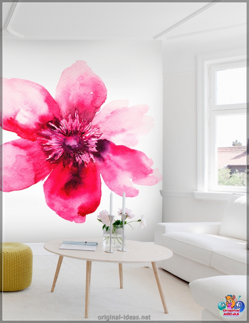 Las flores en la pared son las ideas de diseño más coloridas (68 fotos de opciones) (flores, pared, diseño, opciones, plantilla plantilla está) Las flores en la pared son las ideas de diseño más coloridas (68 fotos de opciones)