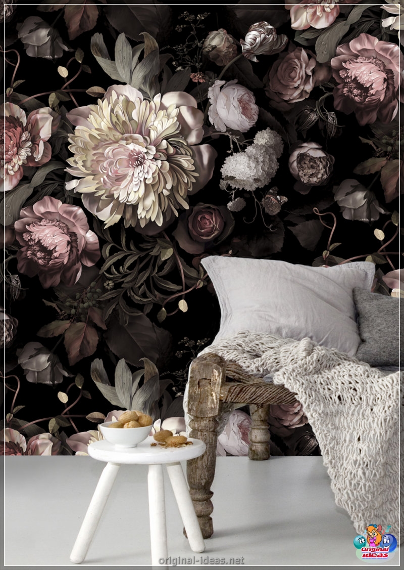 Las flores en la pared son las ideas de diseño más coloridas (68 fotos de opciones) (flores, pared, diseño, opciones, plantilla plantilla está) Las flores en la pared son las ideas de diseño más coloridas (68 fotos de opciones)