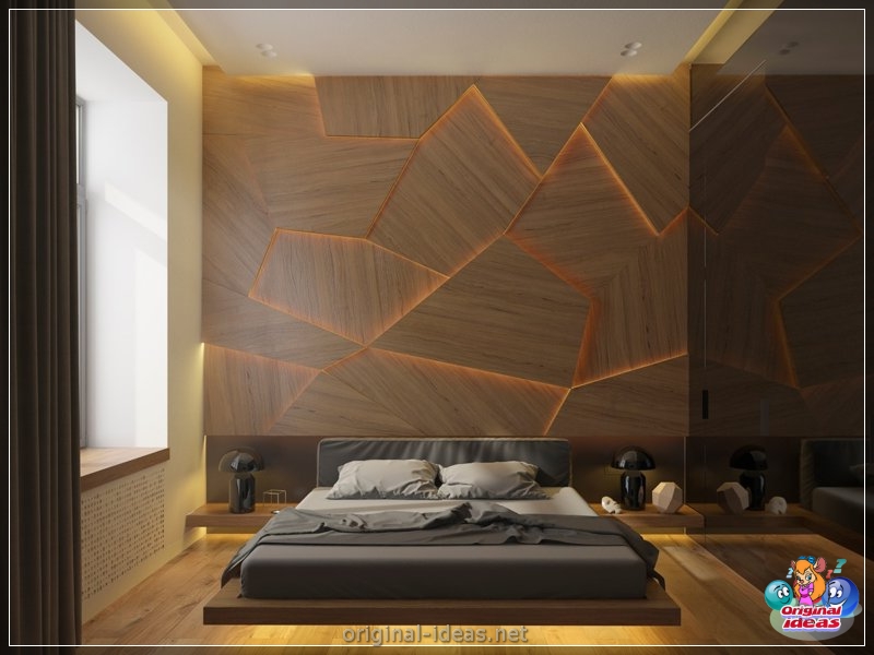 Diseño de pared en el dormitorio: 70 fotos de las mejores ideas de diseñadores (diseño, pared, dormitorio, fotos, mejores, fotos paredes dormitorio) Diseño de pared en el dormitorio: 70 fotos de las mejores ideas de diseñadores