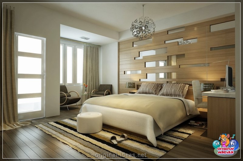 Diseño de pared en el dormitorio: 70 fotos de las mejores ideas de diseñadores (diseño, pared, dormitorio, fotos, mejores, fotos paredes dormitorio) Diseño de pared en el dormitorio: 70 fotos de las mejores ideas de diseñadores