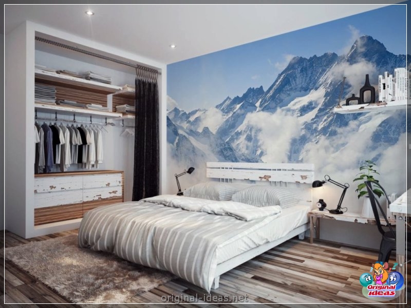 Diseño de pared en el dormitorio: 70 fotos de las mejores ideas de diseñadores (diseño, pared, dormitorio, fotos, mejores, fotos paredes dormitorio) Diseño de pared en el dormitorio: 70 fotos de las mejores ideas de diseñadores