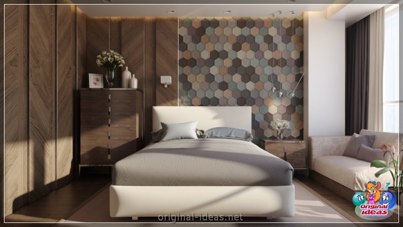 Diseño de pared en el dormitorio: 70 fotos de las mejores ideas de diseñadores (diseño, pared, dormitorio, fotos, mejores, fotos paredes dormitorio) Diseño de pared en el dormitorio: 70 fotos de las mejores ideas de diseñadores