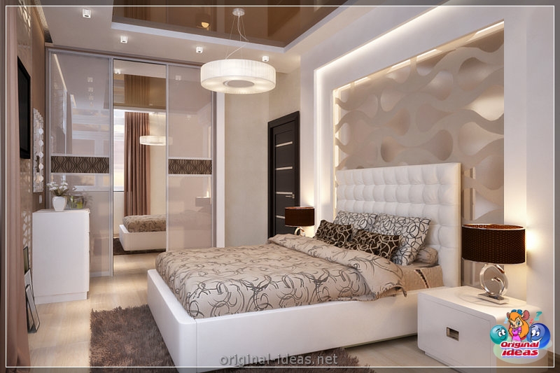 Diseño de pared en el dormitorio: 70 fotos de las mejores ideas de diseñadores (diseño, pared, dormitorio, fotos, mejores, fotos paredes dormitorio) Diseño de pared en el dormitorio: 70 fotos de las mejores ideas de diseñadores