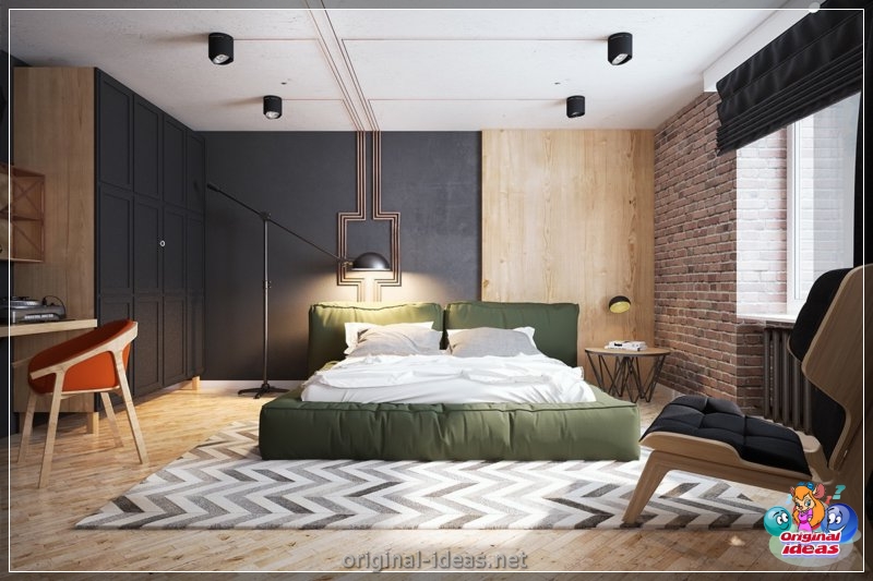 Diseño de pared en el dormitorio: 70 fotos de las mejores ideas de diseñadores (diseño, pared, dormitorio, fotos, mejores, fotos paredes dormitorio) Diseño de pared en el dormitorio: 70 fotos de las mejores ideas de diseñadores