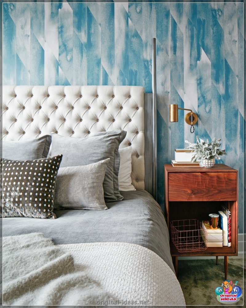 Diseño de pared en el dormitorio: 70 fotos de las mejores ideas de diseñadores (diseño, pared, dormitorio, fotos, mejores, fotos paredes dormitorio) Diseño de pared en el dormitorio: 70 fotos de las mejores ideas de diseñadores