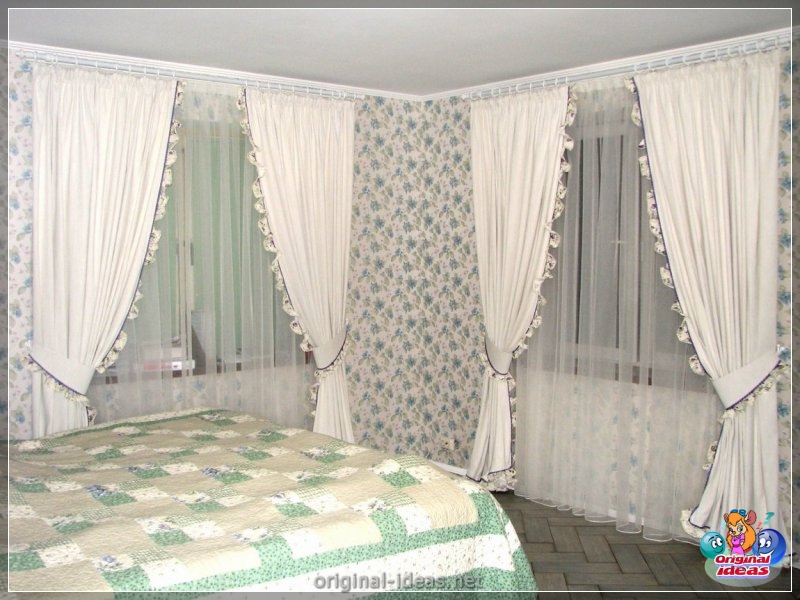 Tul en el dormitorio: 150 fotos del diseño elegante y acogedor del tul en el interior del dormitorio (dormitorio, diseño, interior, para interior dormitorio) Tul en el dormitorio: 150 fotos del diseño elegante y acogedor del tul en el interior del dormitorio