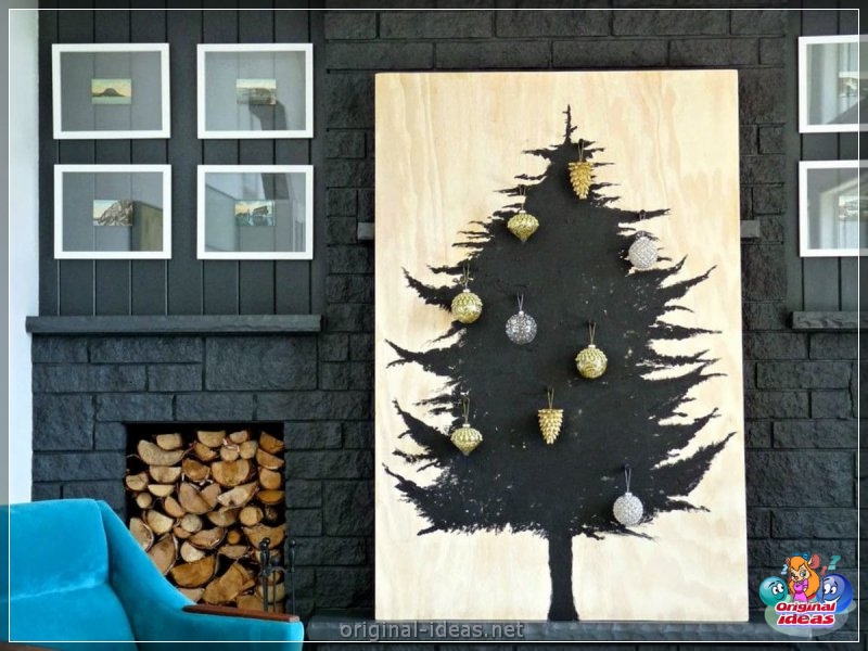 Árboles de Navidad en la pared con tus propias manos: Foto Cómo hacer un árbol de Navidad desde guirnaldas, ramas, tablas, bastidores, papeles, oropel, oropel, oropel (árboles, navidad, pared, propias) Árboles de Navidad en la pared con tus propias manos: Foto Cómo hacer un árbol de Navidad desde guirnaldas, ramas, tablas, bastidores, papeles, oropel, oropel, oropel